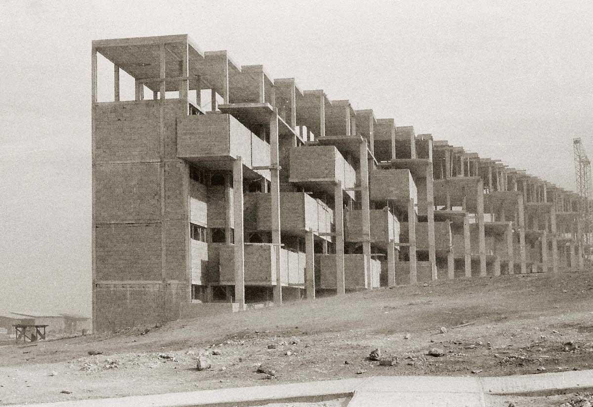 André Studer und Jean Hentsch: Rohbau des Habitat Marocain, Casablanca (1955).
Bild: gta Archiv / ETH Zürich